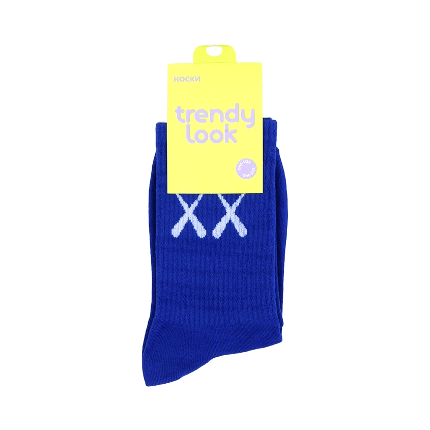 Носки `TRENDY LOOK` XX (синие) one size