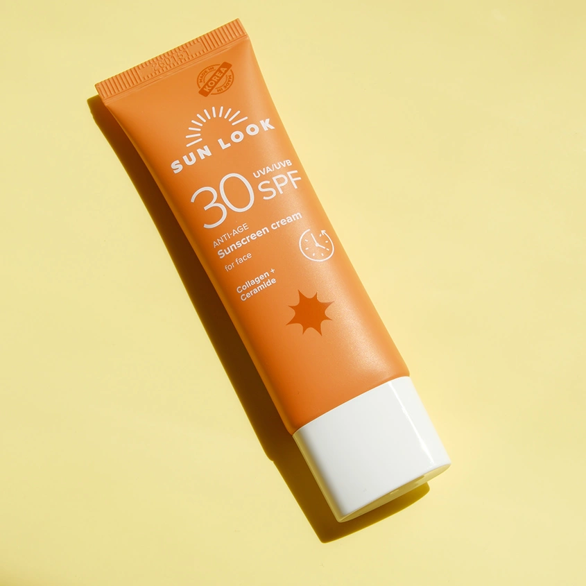 Крем для лица `SUN LOOK` солнцезащитный ANTI-AGE SPF-30 с коллагеном 50 мл