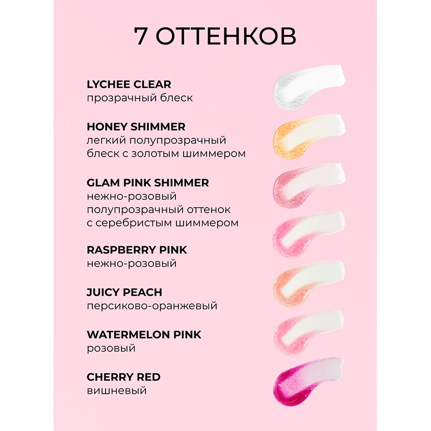 Масло для губ `REVOLUTION` POUT LIP OIL ухаживающее с фруктовым ароматом тон Glam pink shimmer
