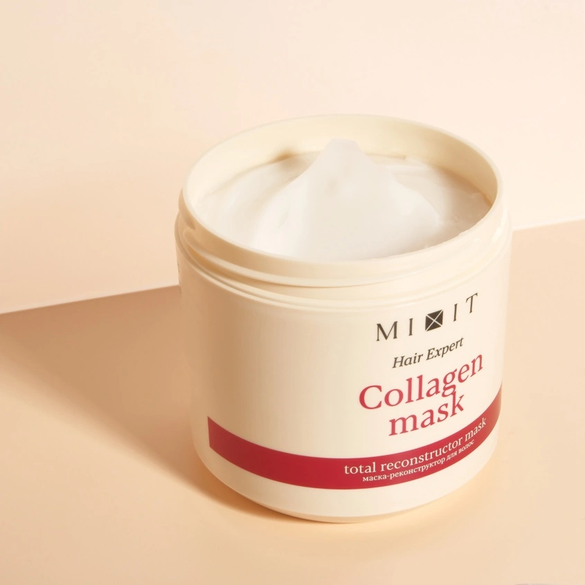 Маска-реконструктор для волос `MIXIT` `HAIR EXPERT` COLLAGEN эффективное восстановление поврежденных волос 400 мл