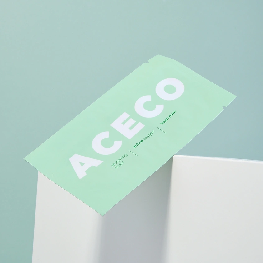 Полоски для зубов отбеливающие `ACECO` мятные 1 пара