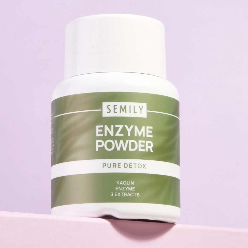 Энзимная пудра для умывания `SEMILY` PURE DETOX активы клубники, зеленого чая и азиатской центеллы 75 г