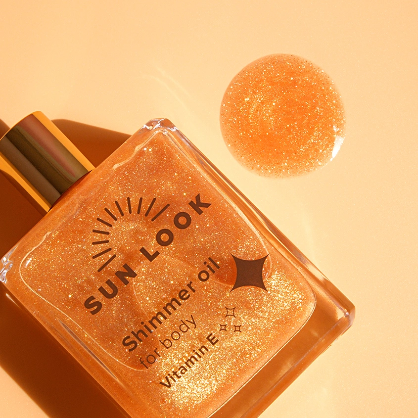 Масло-шиммер `SUN LOOK` (золотой) 100 мл