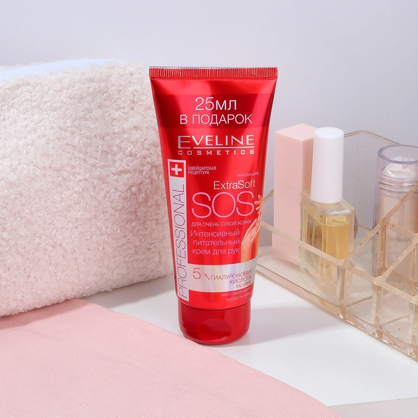 Крем для рук `EVELINE` `PROFESSIONAL` EXTRA SOFT SOS интенсивный питательный 100 мл