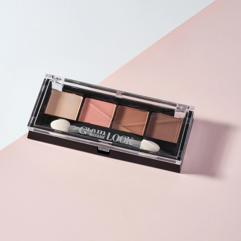 Тени для век `LUXVISAGE` GLAM LOOK 4-х цветные тон 1