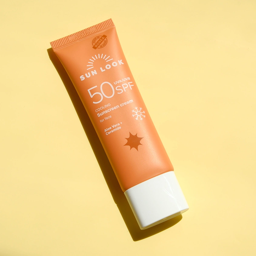 Крем для лица `SUN LOOK` солнцезащитный SPF-50 с эффектом охлаждения 50 мл