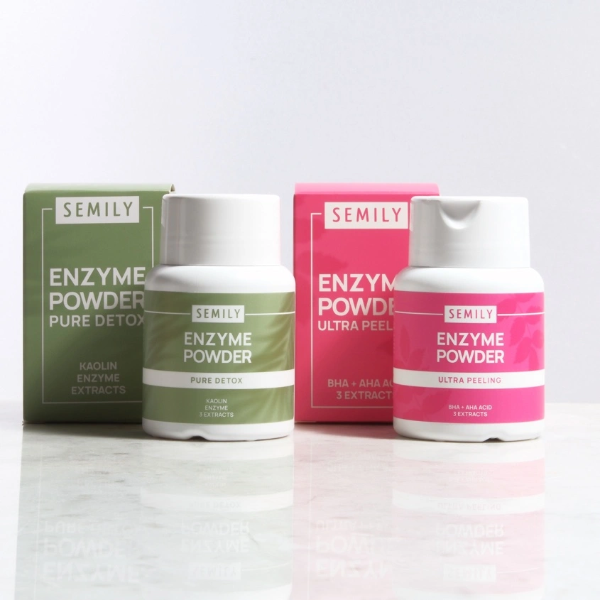 Энзимная пудра для умывания `SEMILY` PURE DETOX активы клубники, зеленого чая и азиатской центеллы 75 г