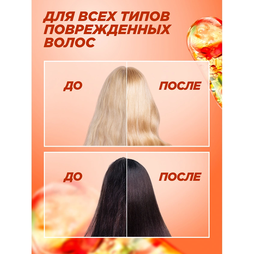 Маска для волос `GARNIER` `FRUCTIS` SOS ВОССТАНОВЛЕНИЕ реанимирующая (для секущихся и очень поврежденных волос) 300 мл