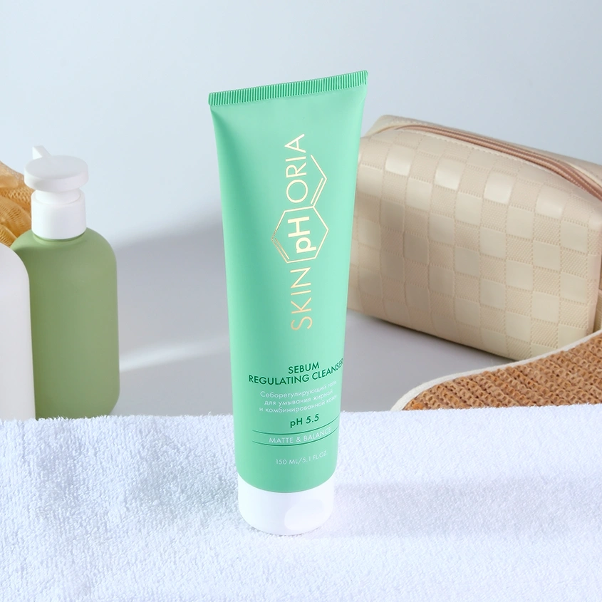 Гель для умывания `SKINPHORIA` MATTE&BALANCE себорегулирующий для жирной и комбинированной кожи 150 мл