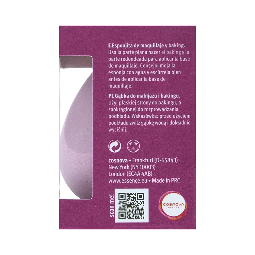 Спонж для макияжа `ESSENCE` MAKE UP & BAKING SPONGE тон 01 Dab & blend