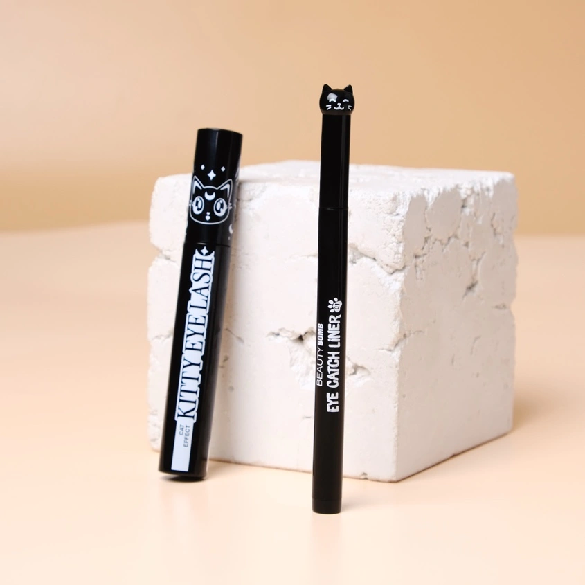 Тушь для ресниц `BEAUTY BOMB` KITTY EYE LASH с эффектом кошачьих глаз тон 01 Черный